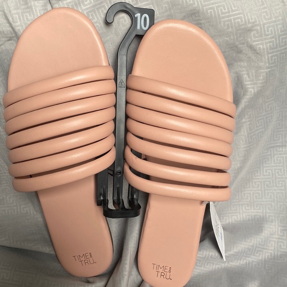 Time and Tru Multi-Band Slide Sandals Size 10 NWT - Picture 6 of 12